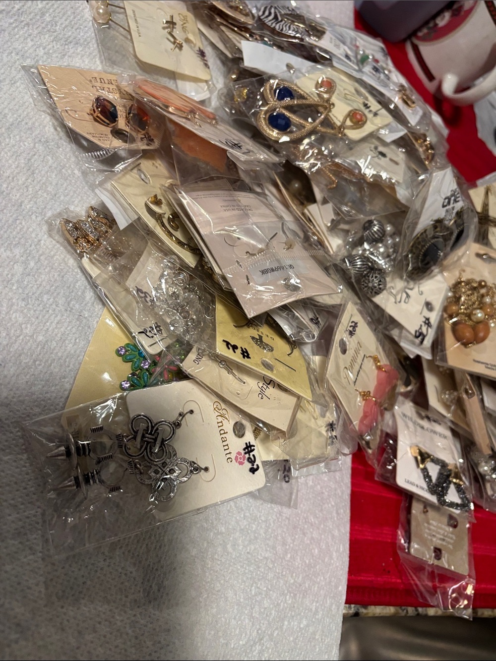 20 pairs of pierced /Clipped Silver-Tone Mixed Fashion Earrings - bundle Pack